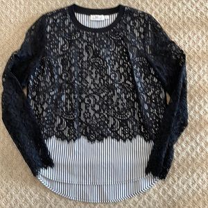 Vineyard Vines Lace and Cotton Blouse